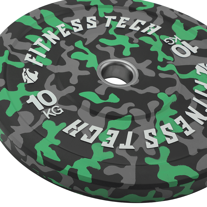 Set mit 150-kg-Disc-Stoßfängerplatten, Camouflage-Flecken, hohe Widerstandsfähigkeit