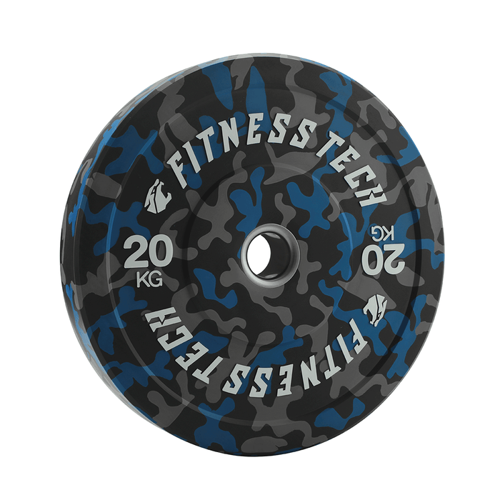 Set de 100kg Disco Bumper Plate Camuflaje Flecks Alta Resistencia