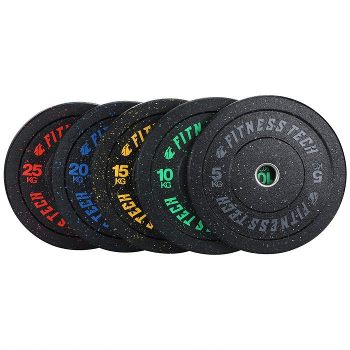 Bumper Plate Alta Resistencia Hi Temp Fleck de 5kg a 25kg - Unidad - Fitness Tech