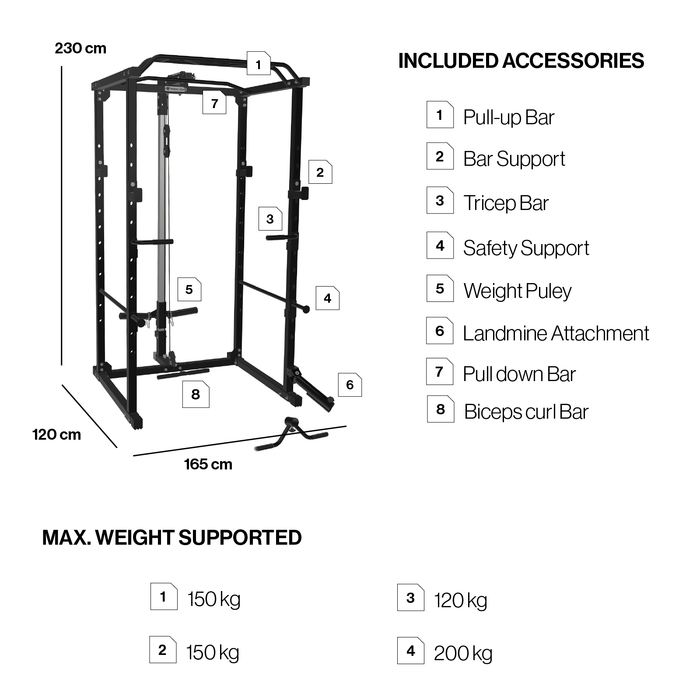 Jaula de sentadillas I Power Squat Rack REACONICIONADA