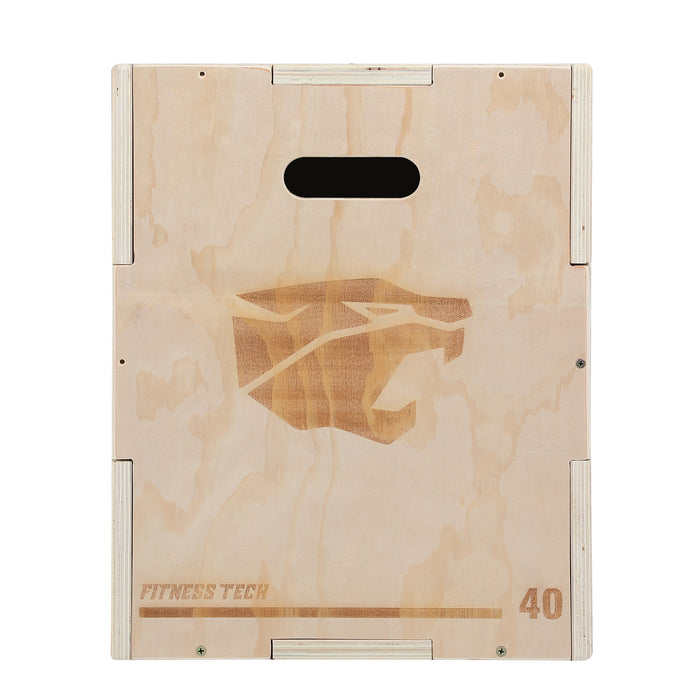 Plyometrische Box-Sprungbox aus Holz, 3 Höhen